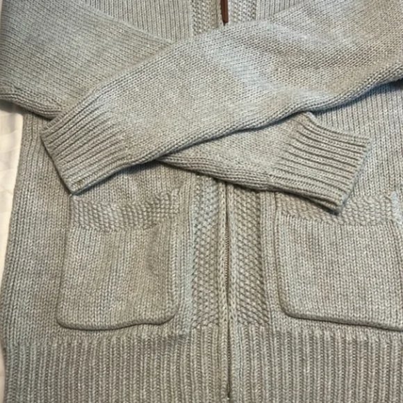 J.Crew - Cotton Zipper Cardigan - Grey - Picture 4 of 4